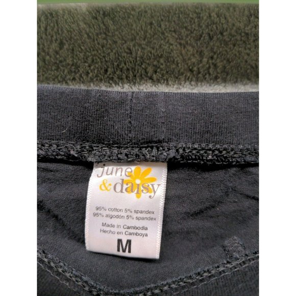 🍑JUNE & DAISY Women Workout Yoga Leggings Mid Rise Black Size M - Picture 4 of 6